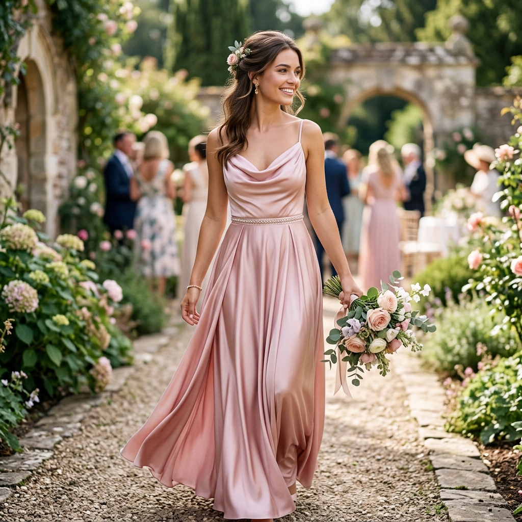 Elegant bridesmaid gown showcase